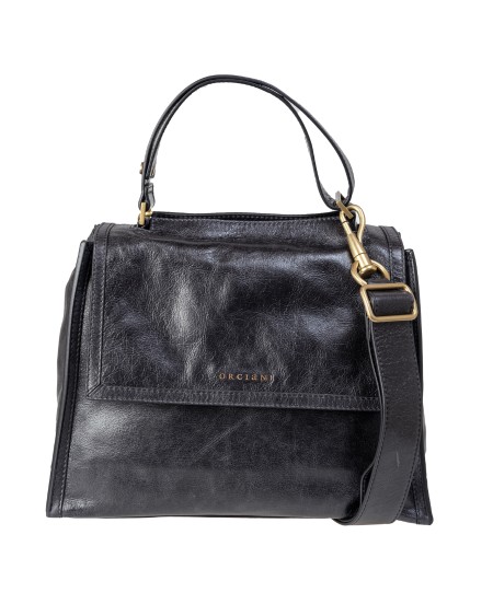 Shop ORCIANI  Borsa: Orciani borsa Sveva media, in pelle, con tracolla.
Tasche: tre interne, di cui una con zip.
Chiusura: patta con bottone magnetico.
Manico allungabile.
Tracolla rimovibile e regolabile.
Tracolla di servizio regolabile.
Finitura palladio.
Dimensioni: Larghezza: 32 cm, Altezza: 24 cm, Profondità: 15 cm.
Composizione: 100% pelle.
Made in Italy.. BT2006 NTT-NERO